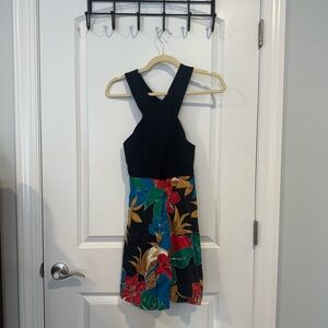 Alice + Olivia Black Halter Dress